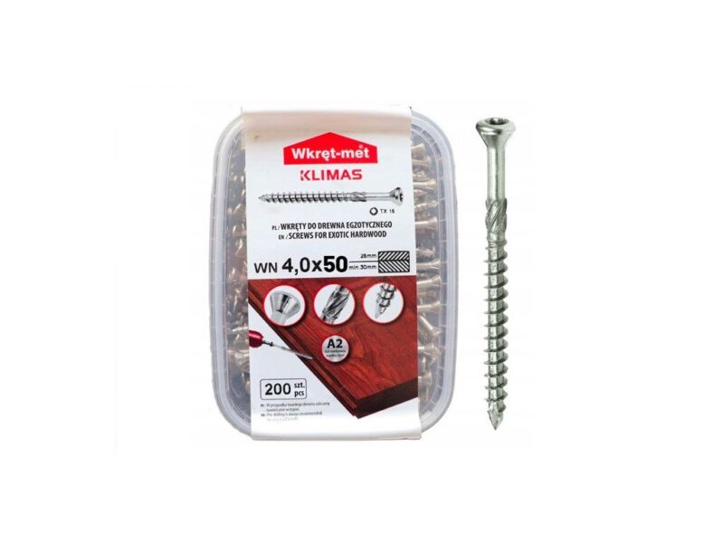 A2 5x50mm – 100ks – Nerezové skrutky /vruty (Terasové), WN