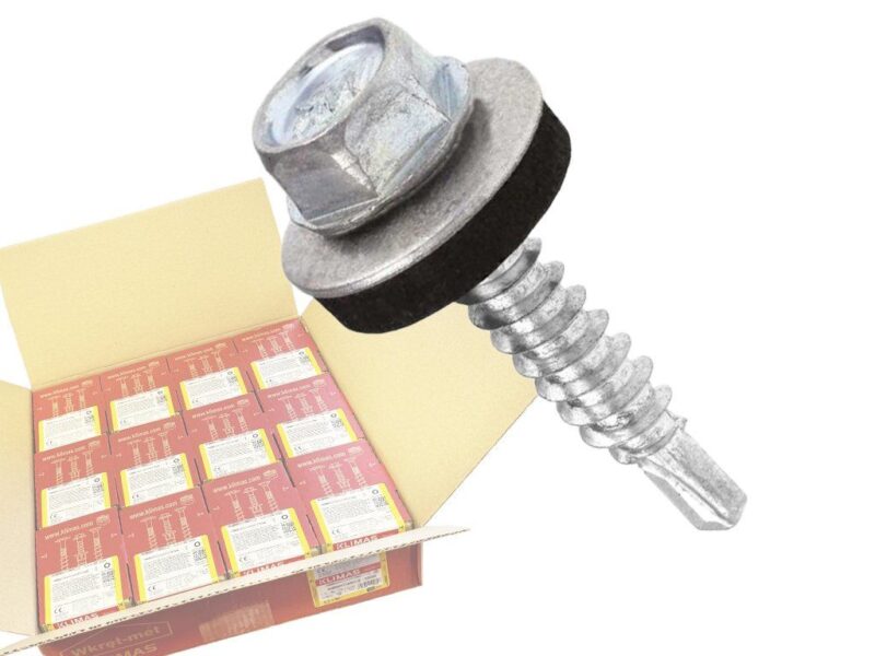 Čistý Pozink 4,8x55mm – 1 Kartón (12x200ks) – Skrutky farmárske strešné