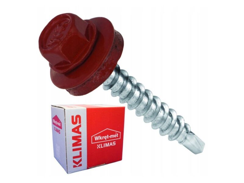 RAL 3009 4,8x25mm – 250ks – Skrutky farmárske strešné farba: hrdzavá červená