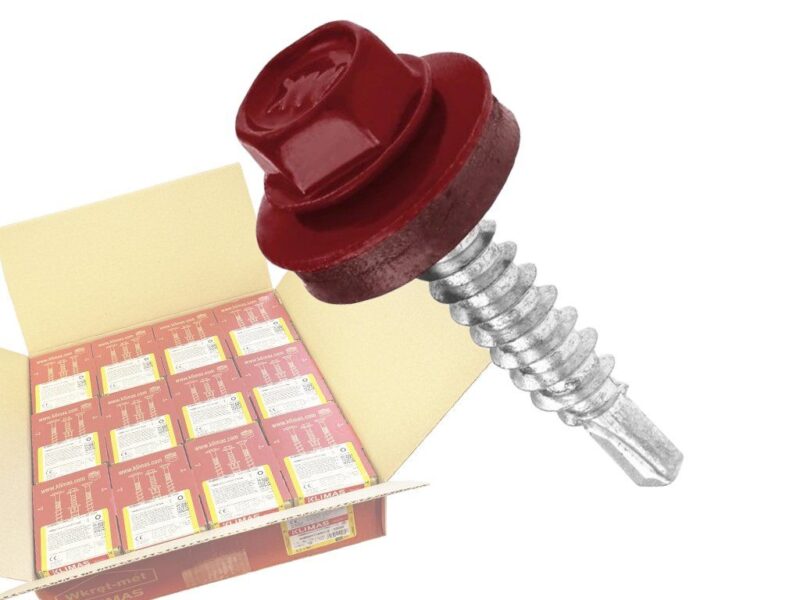 RAL 3011 4,8x55mm – 1 Kartón (12x200ks) – Skrutky farmárske strešné farba: hnedočervená