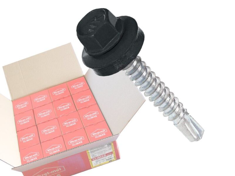 RAL 7016 4,8x19mm – 1 Kartón (16x250ks) – Skrutky farmárske strešné pre oceľový podklad, farba: Antracitová šedá, WF