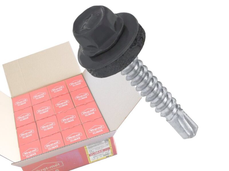 RAL 7024 4,8x19mm – 1 Kartón (16x250ks) – Skrutky farmárske strešné pre oceľový podklad, farba: Grafitová šedá, WF