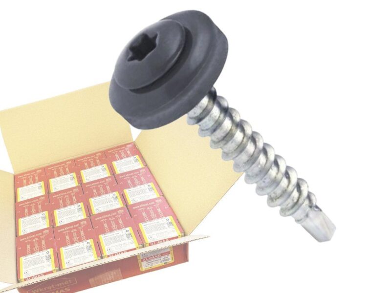 RAL 7024 4,8x35mm – 1 Kartón (12x250ks) – Skrutky farmárske strešné TORX, farba: Grafitová šedá, WDD