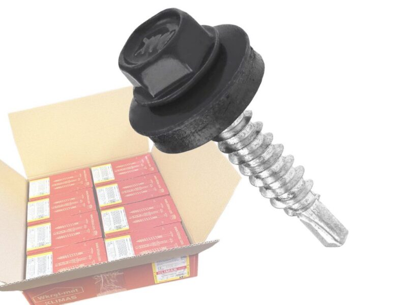 RAL 7024 4,8x70mm – 1 Kartón (8x200ks) – Skrutky farmárske strešné farba: grafitová šedá