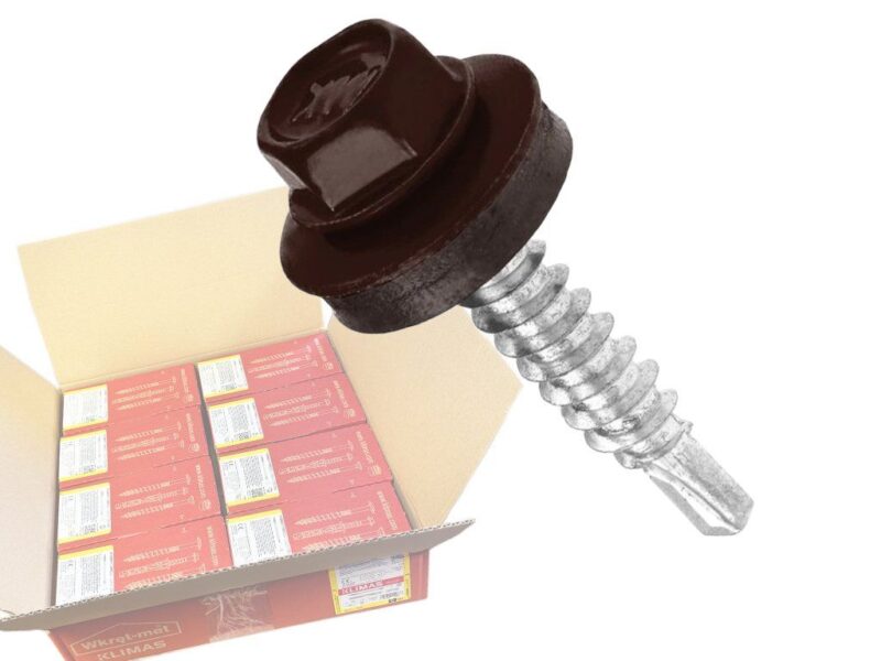 RAL 8017 4,8x70mm – 1 Kartón (8x200ks) – Skrutky farmárske strešné farba: čokoládová hnedá