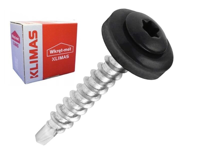 RAL 8019 4,8x35mm – 250ks – Skrutky farmárske strešné TORX, farba: šedohnedá, WDD