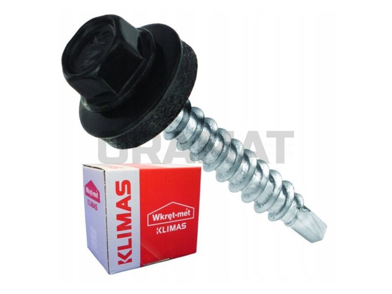 RAL 9005 4,8x25mm – 250ks – Skrutky farmárske strešné farba: čierna