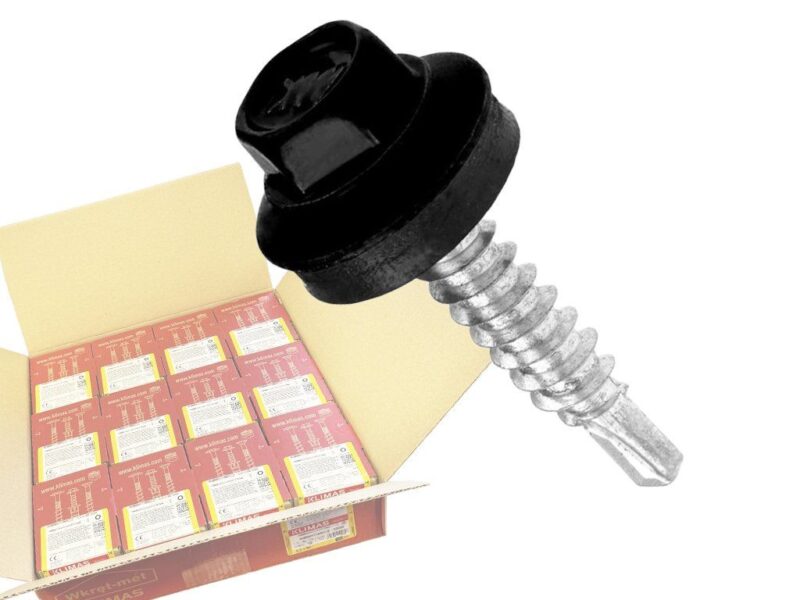 RAL 9005 4,8x35mm – 1 Kartón (12x250ks) – Skrutky farmárske strešné farba: čierna