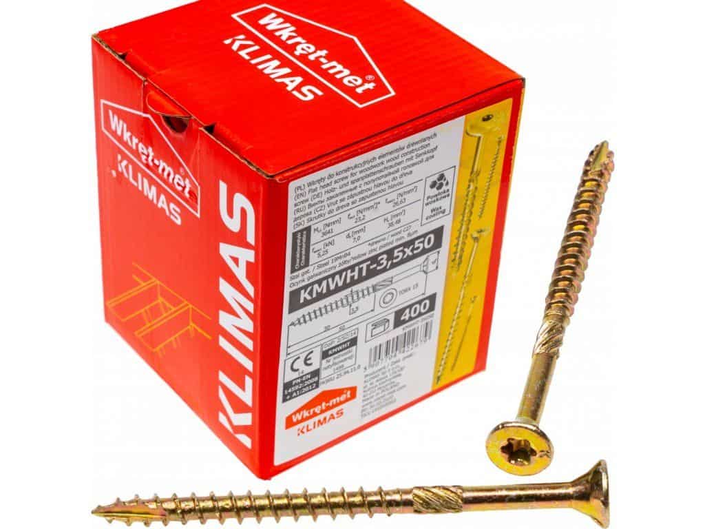 TX 3,5x50mm – 400 ks – Skrutky / Vruty do dreva so zapustenou hlavou, WKCS