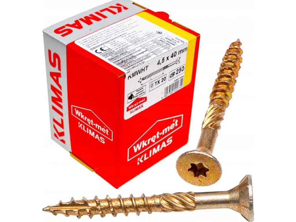 TX 4,5x40mm – 250 ks – Skrutky / Vruty do dreva so zapustenou hlavou, WKCS