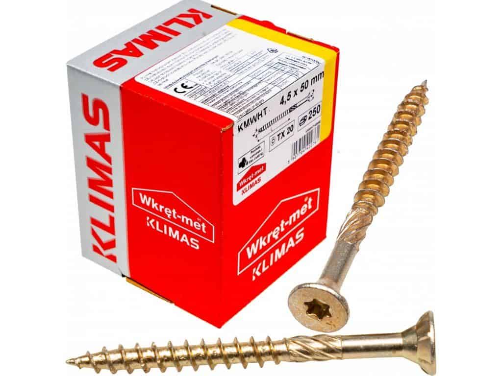 TX 4,5x50mm – 250 ks – Skrutky / Vruty do dreva so zapustenou hlavou, WKCS