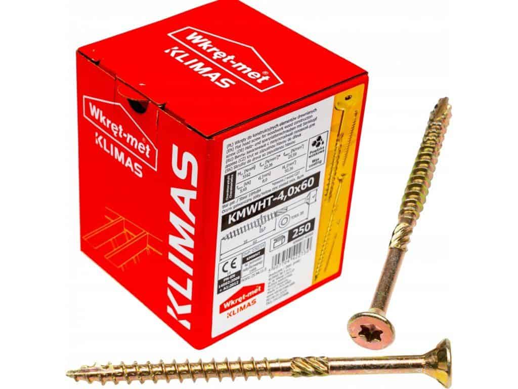 TX 4x60mm – 250 ks – Skrutky / Vruty do dreva so zapustenou hlavou, WKCS