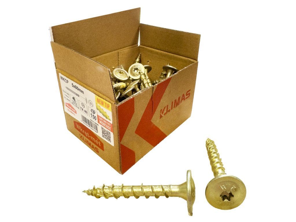 TX 5x80mm – 150 ks – Skrutky / Vruty do dreva s tanierovou hlavou, WKCP