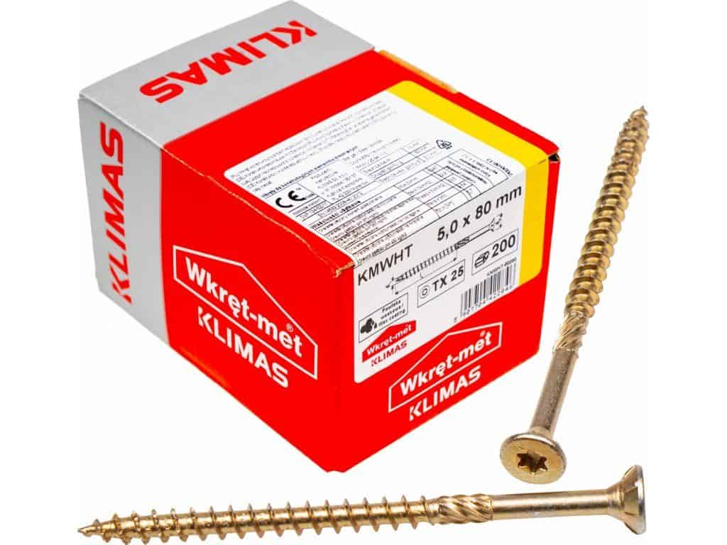 TX 5x80mm – 200 ks – Skrutky / Vruty do dreva so zapustenou hlavou, WKCS