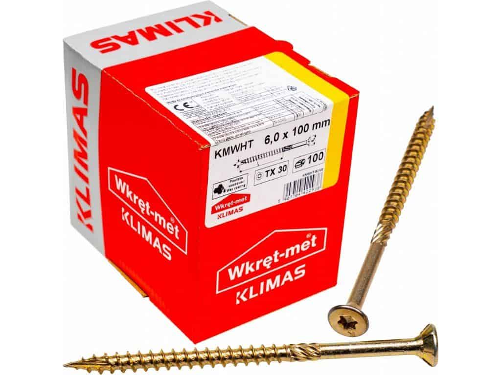 TX 6x100mm – 100 ks – Skrutky / Vruty do dreva so zapustenou hlavou, WKCS