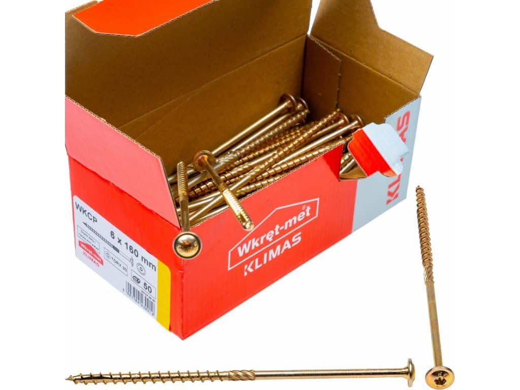 TX 6x160mm – 100 ks – Skrutky / Vruty do dreva s tanierovou hlavou, WKCP
