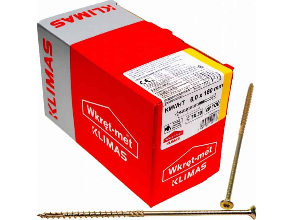 TX 6x180mm – 100 ks – Skrutky / Vruty do dreva so zapustenou hlavou, WKCS