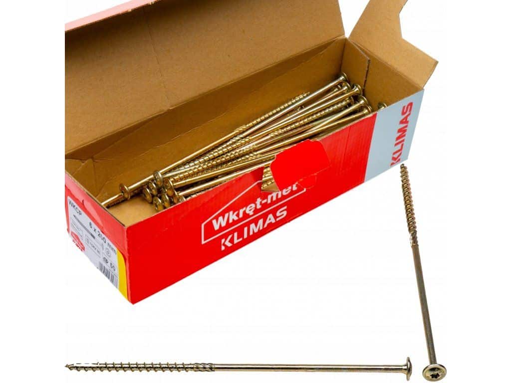 TX 6x200mm – 100 ks – Skrutky / Vruty do dreva s tanierovou hlavou, WKCP