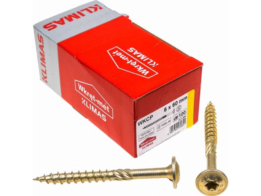 TX 6x60mm – 100 ks – Skrutky / Vruty do dreva s tanierovou hlavou, WKCP