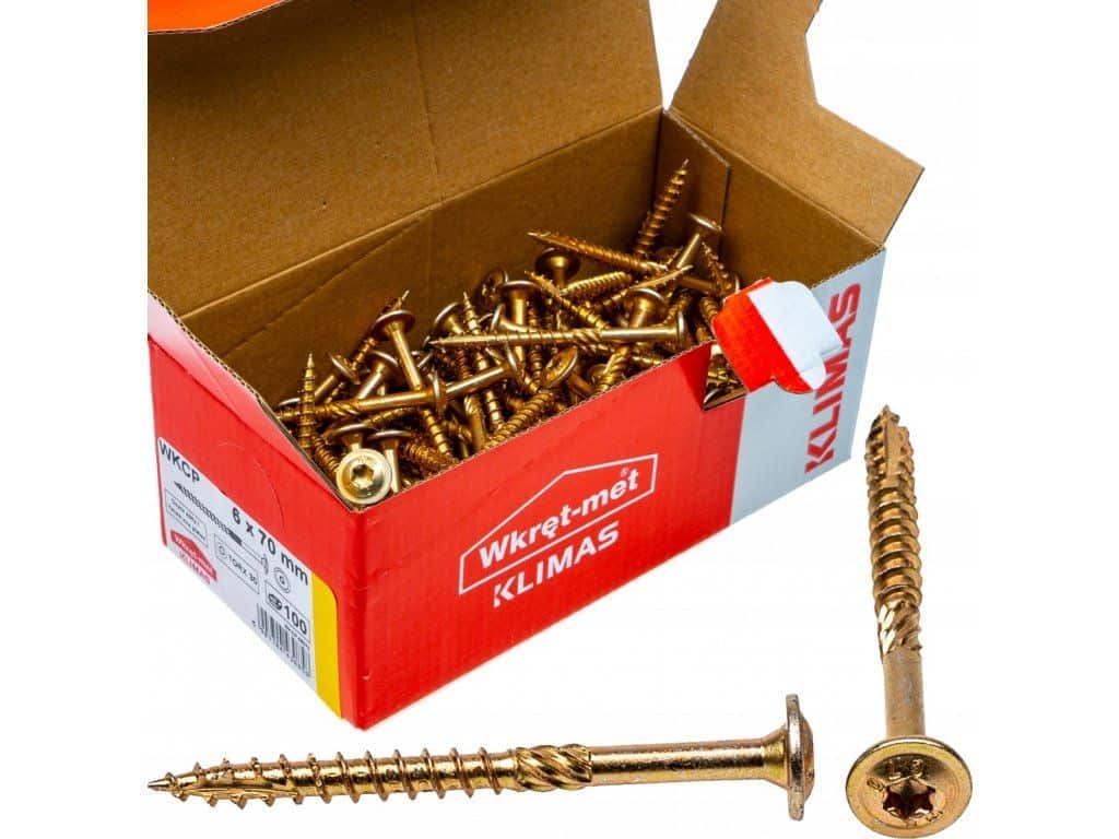 TX 6x70mm – 100 ks – Skrutky / Vruty do dreva s tanierovou hlavou, WKCP