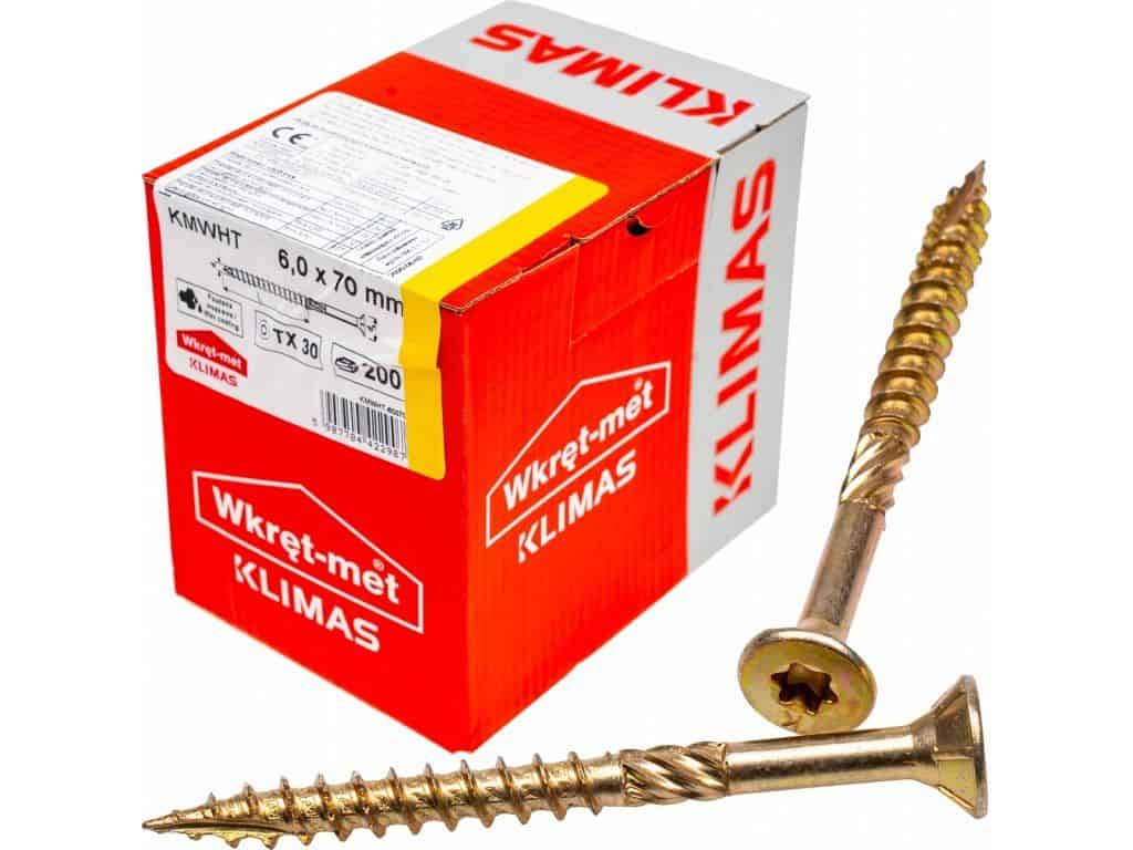 TX 6x70mm – 100 ks – Skrutky / Vruty do dreva so zapustenou hlavou, WKCS