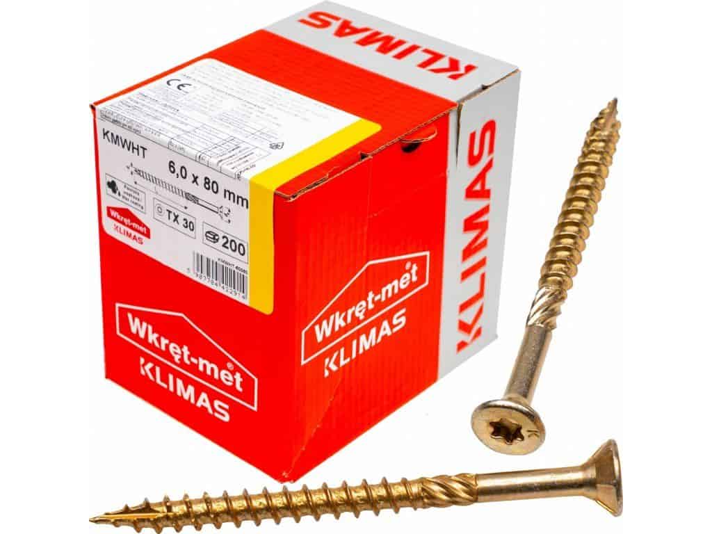 TX 6x80mm – 100 ks – Skrutky / Vruty do dreva so zapustenou hlavou, WKCS