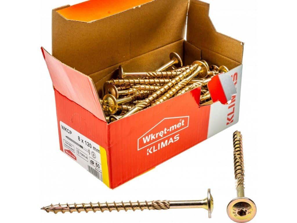 TX 8x120mm – 50 ks – Skrutky / Vruty do dreva s tanierovou hlavou, WKCP