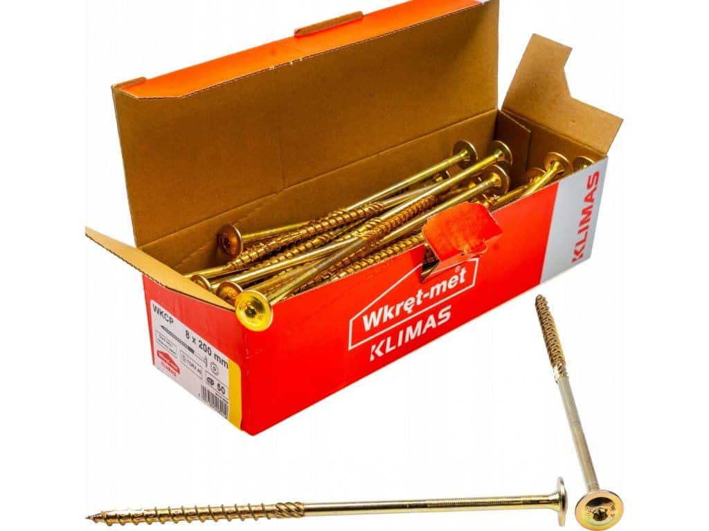 TX 8x200mm – 50 ks – Skrutky / Vruty do dreva s tanierovou hlavou, WKCP