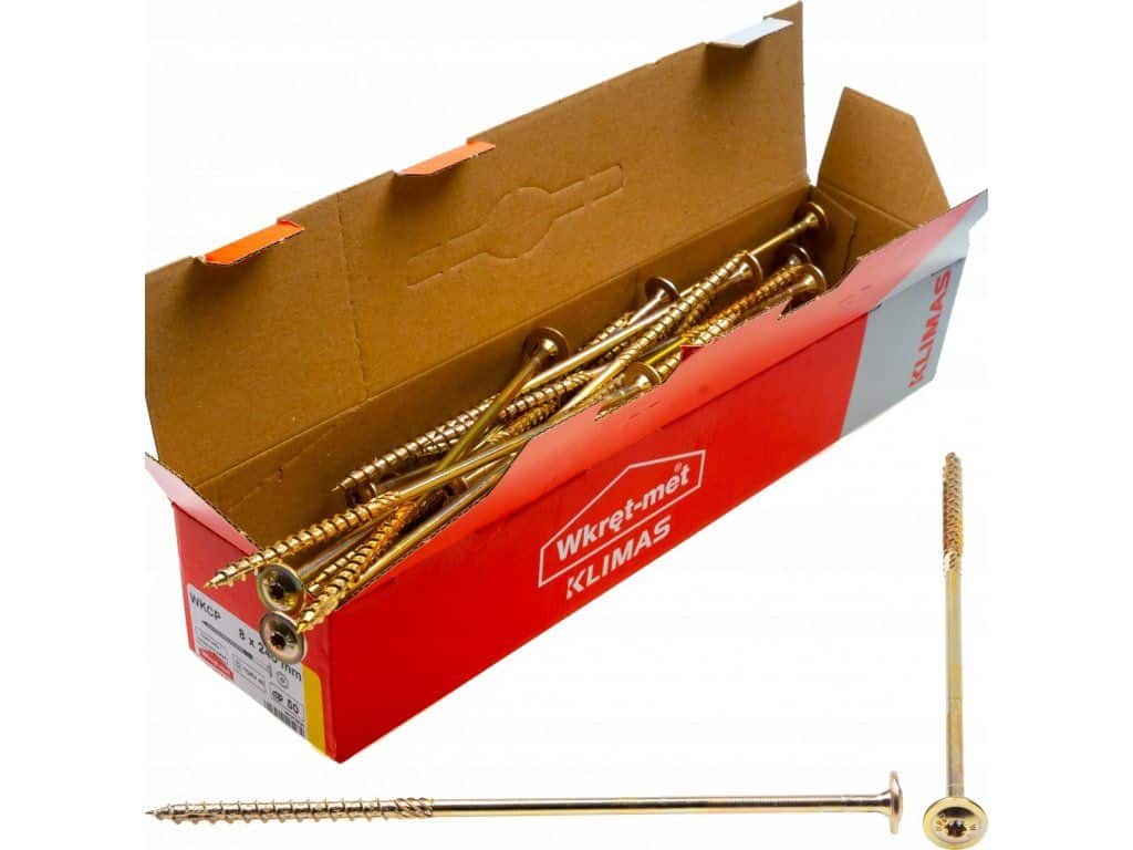 TX 8x240mm – 50 ks – Skrutky / Vruty do dreva s tanierovou hlavou, WKCP