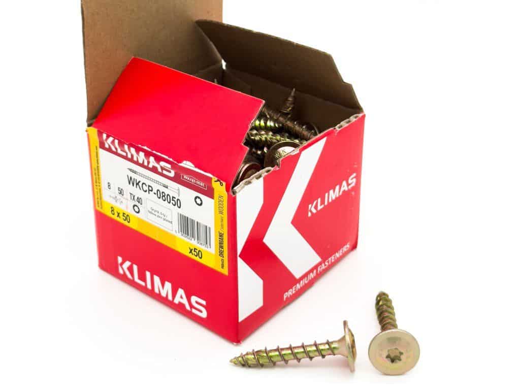 TX 8x50mm – 50 ks – Skrutky / Vruty do dreva s tanierovou hlavou, WKCP