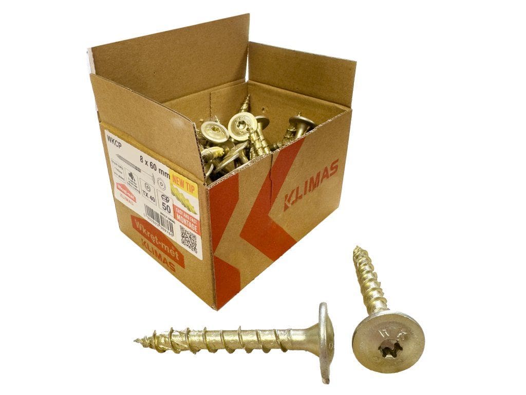 TX 8x60mm – 50 ks – Skrutky / Vruty do dreva s tanierovou hlavou, WKCP