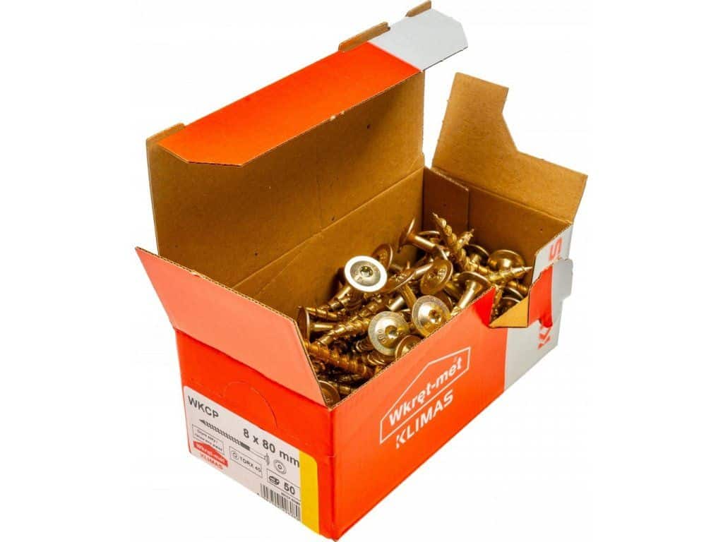 TX 8x80mm – 50 ks – Skrutky / Vruty do dreva s tanierovou hlavou, WKCP